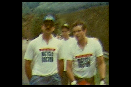 Dr. Art Donohue (on the right) near the moment he was 3rd in NYS road cycling.